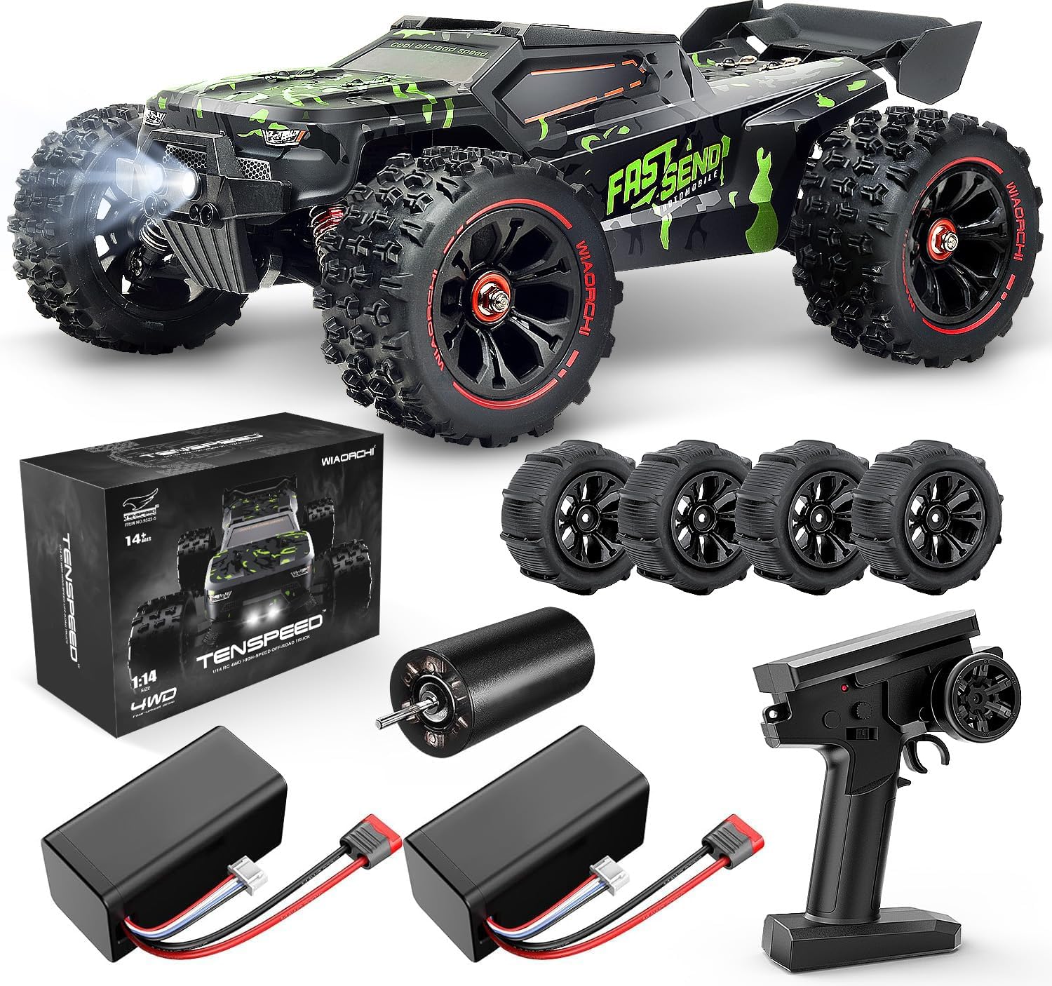 Extreme 50+mph Brushless RC Truggy - 4x4 Offroad, Waterproof, High Speed! 