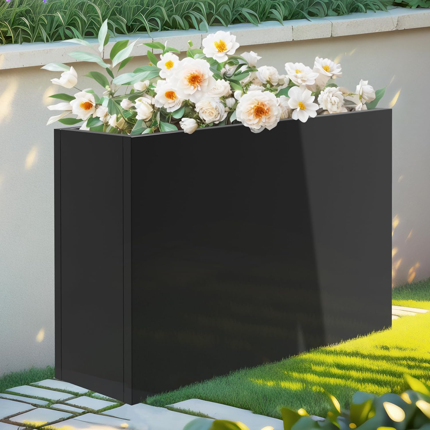 Heavy Duty Metal Planter Box with Removable Insert Shelves