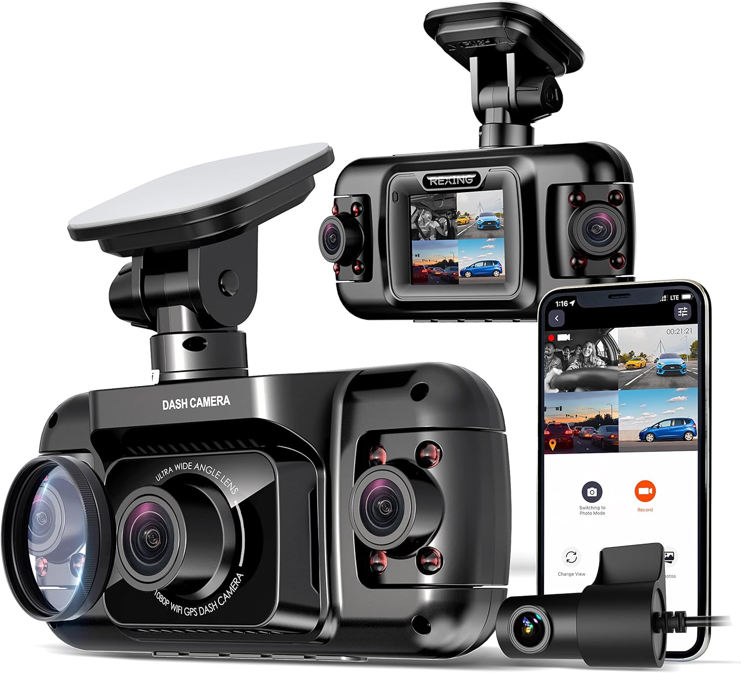 RexingUSA R4: Enhanced Protection w/ 1080p Res, GPS, Night Vision