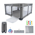 Foldable Baby Playpen 59x71 with Mat - Portable Indoor Outdoor Play