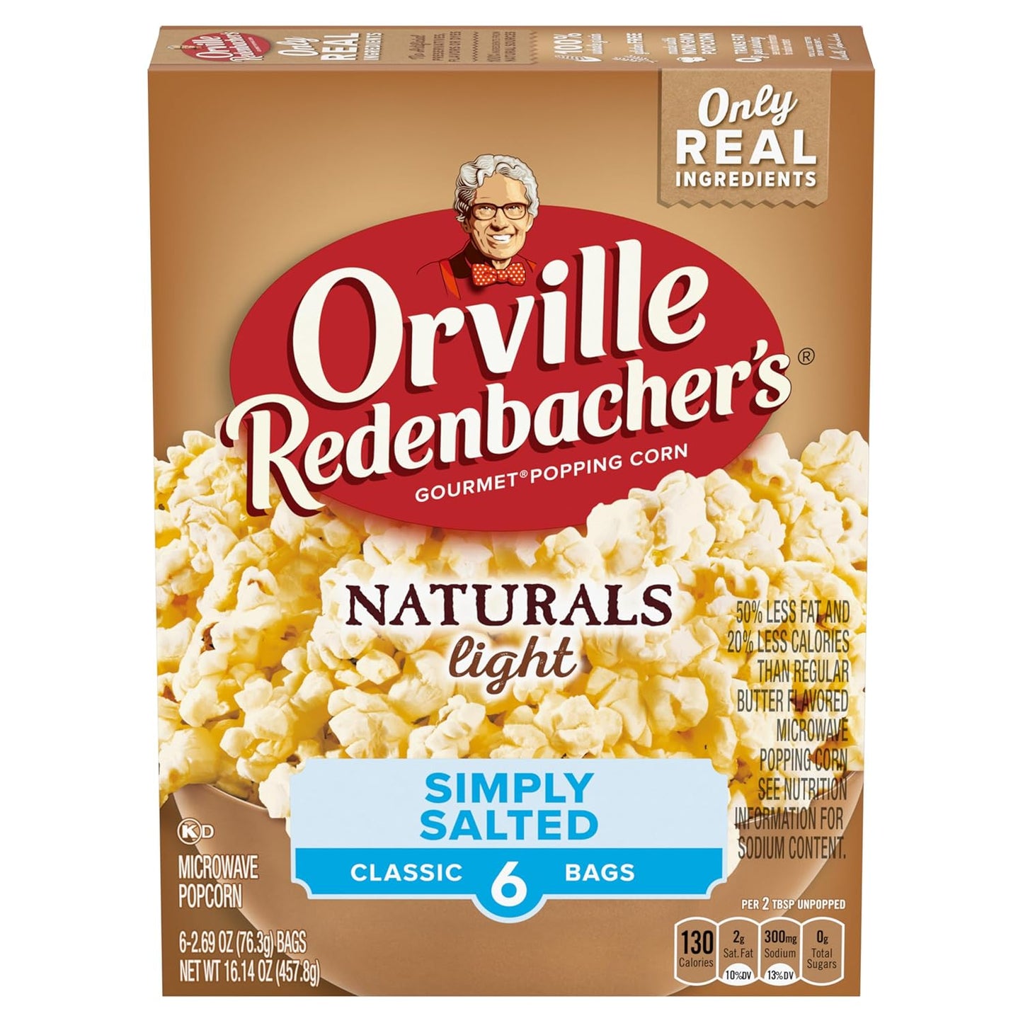 Orville Redenbacher's Naturals Light Microwave Popcorn, 6-Count