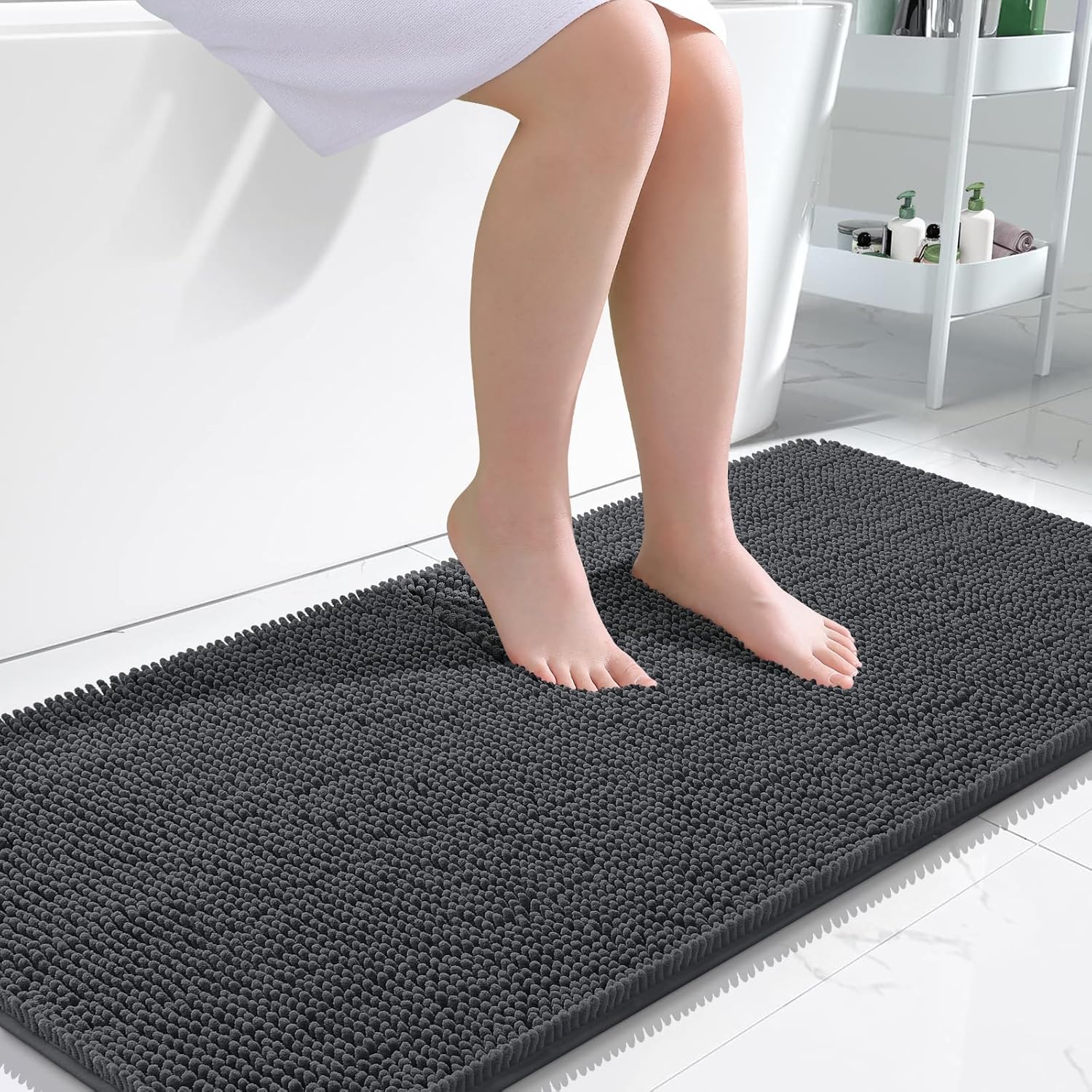 OLANLY Extra Soft Chenille Bath Rugs for Ultimate Comfort