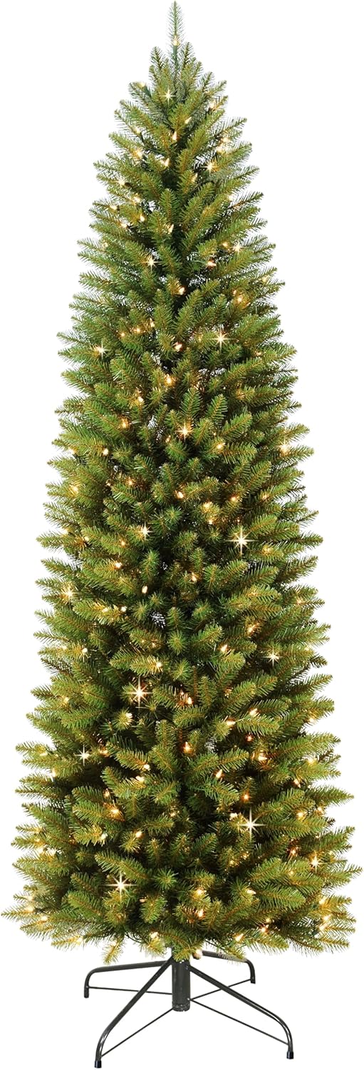 7.5ft Pre-Lit Slim Fraser Fir Christmas Tree with 350 Lights