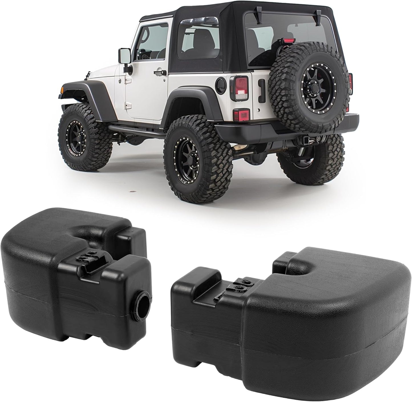 KUAFU Rear Bumper End Cap for 1997-2006 Jeep Wrangler Models