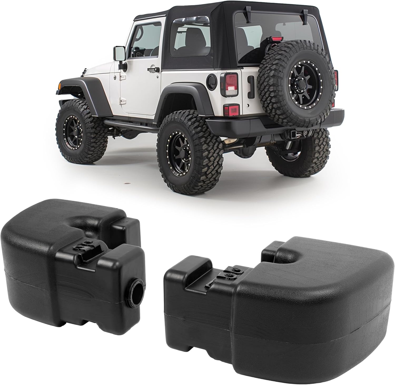 KUAFU Rear Bumper End Cap for 1997-2006 Jeep Wrangler Models