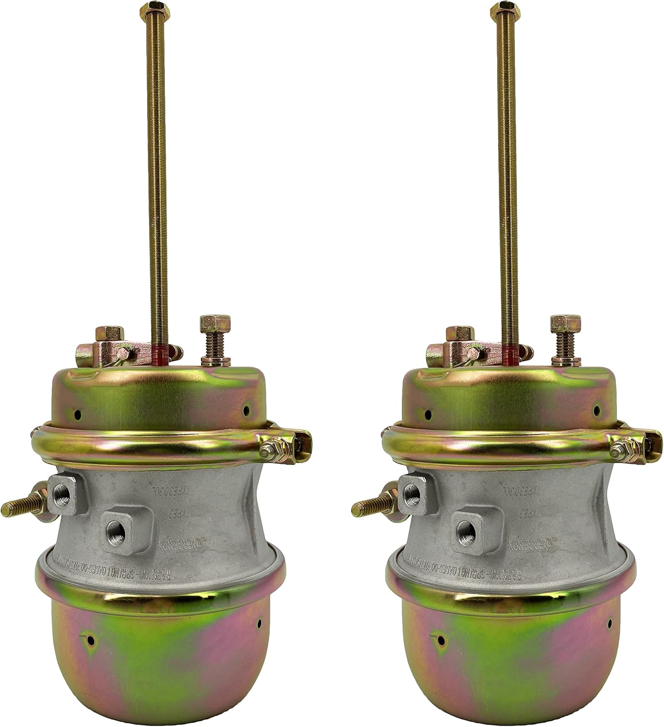 Torque 2 Pack of 30/30 Square Bosses Air Brake Chamber for Trucks