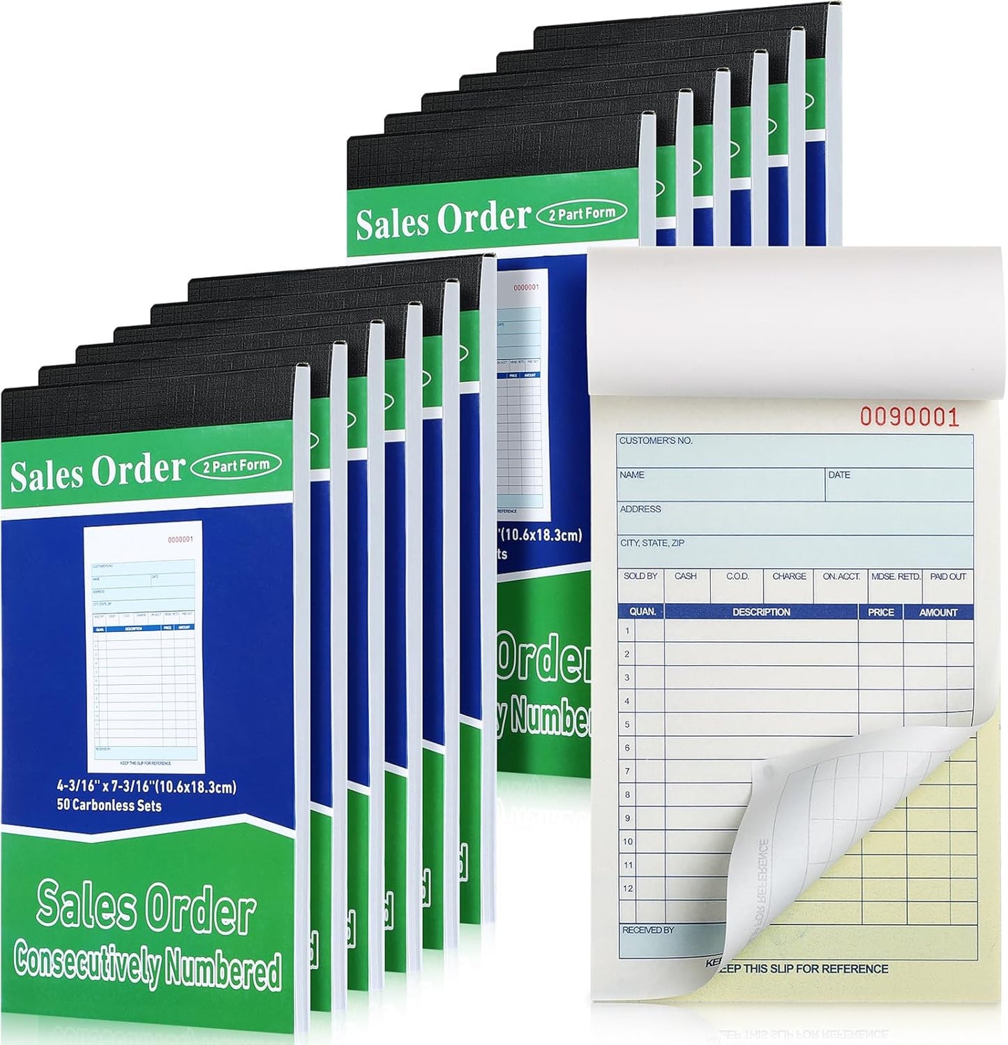 Lincia 12 Pads Sales Order Books for Efficient Record Keeping