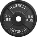 45 lb 2-Inch Olympic Cast Iron Weight Plate - Black Baked Finish