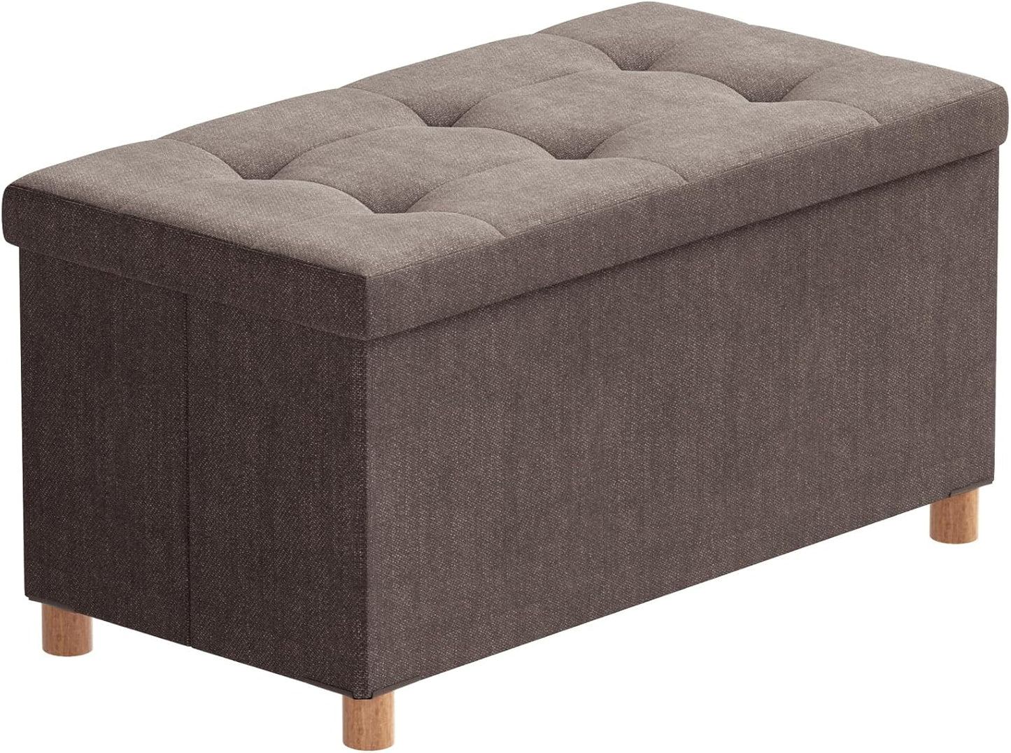 30 Inches Folding Storage Ottoman Bench for Versatile Use