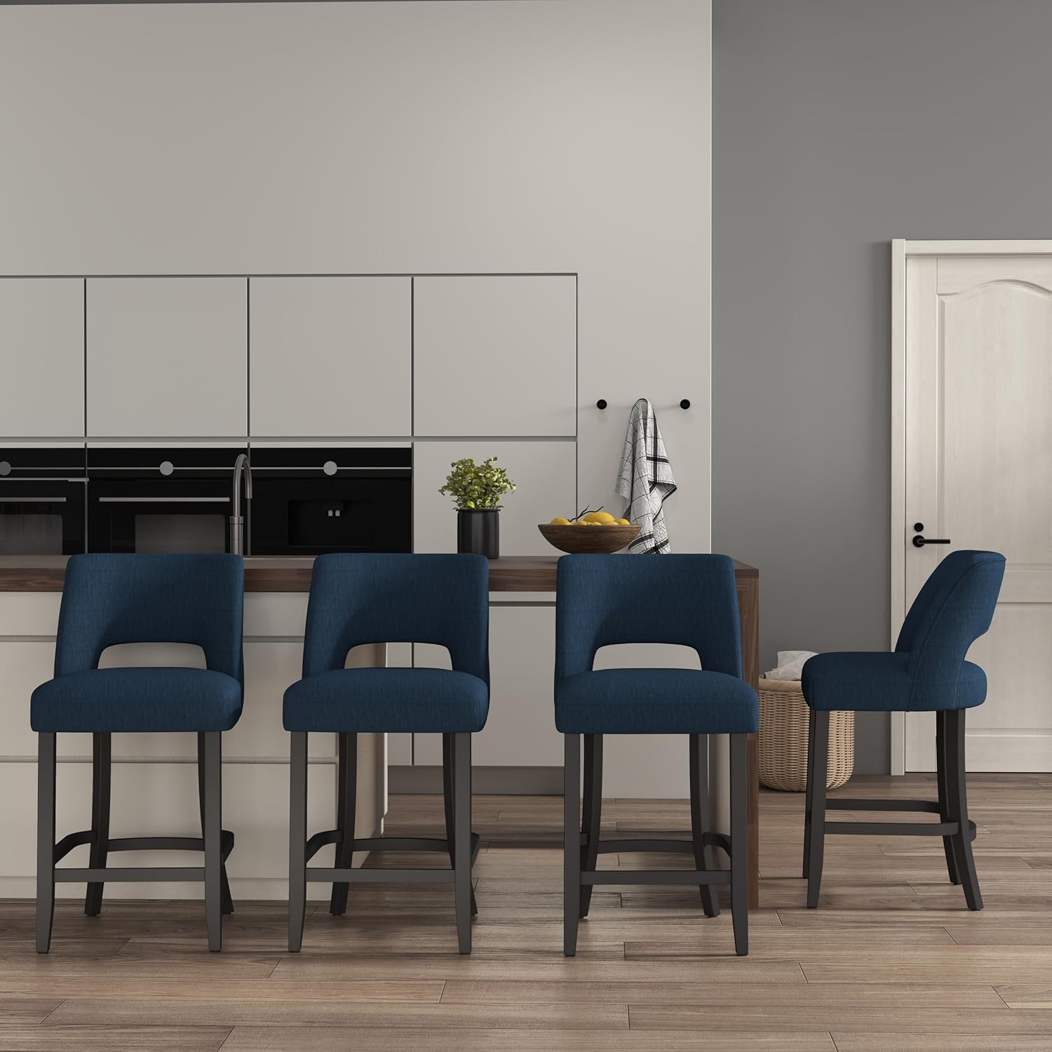 VKNOW Bar Stools Set of 4 for Modern Kitchen and Dining Rooms