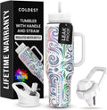 Coldest Tumbler with Handle and Straw - 100% Leak Proof Insulated 46