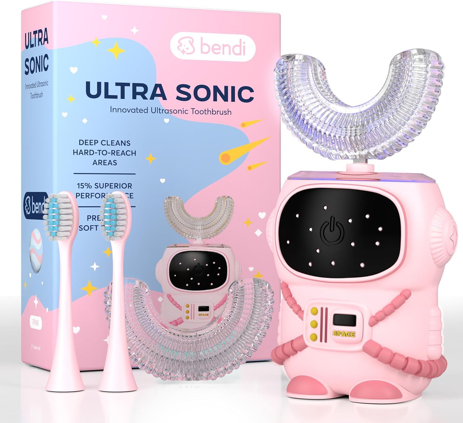 Sensory 360 Round U-Shaped Electric Toothbrush for Kids Ages 2-7