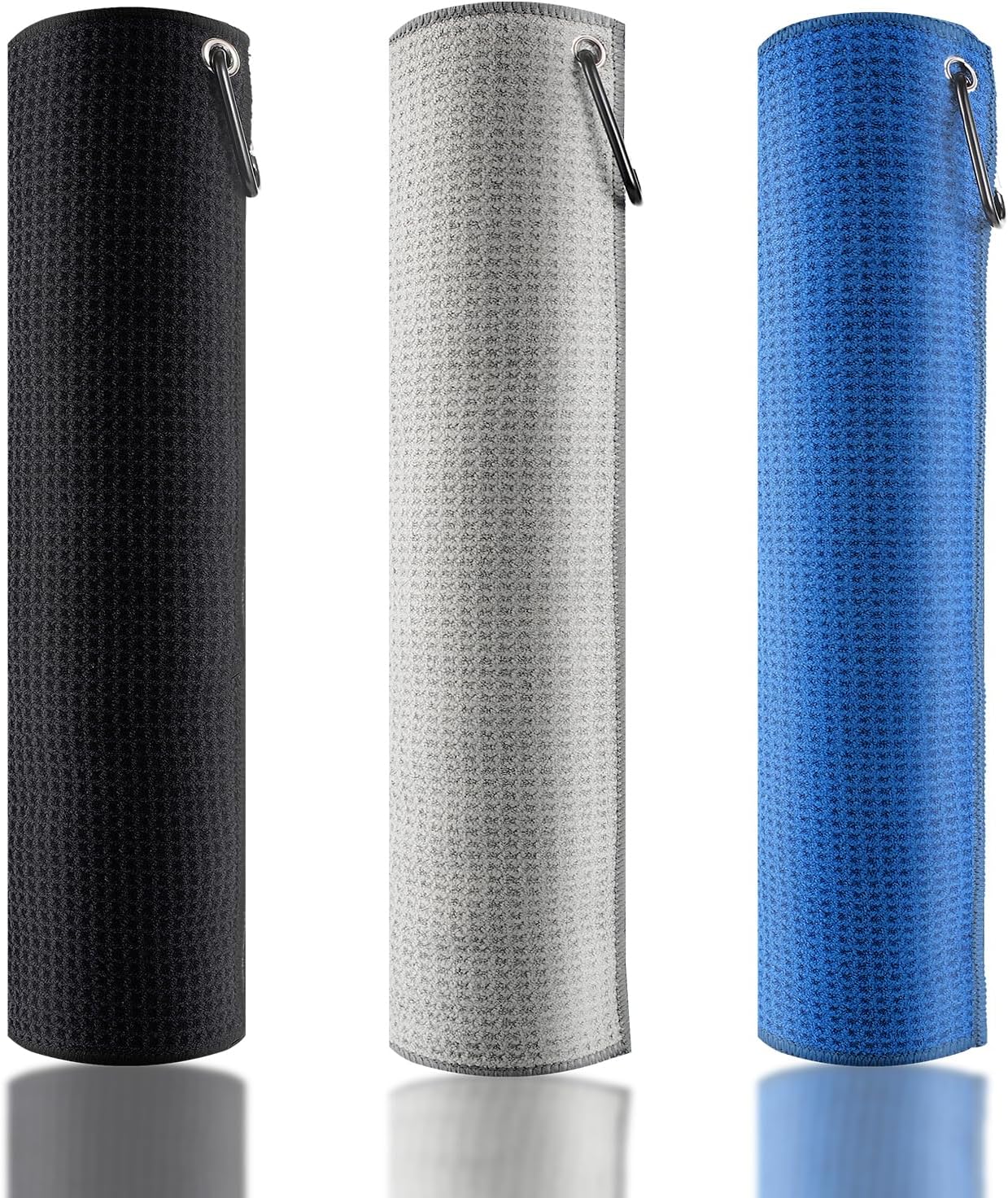 Quick-Dry Golf Towel Trio with Clip by SPOROKET