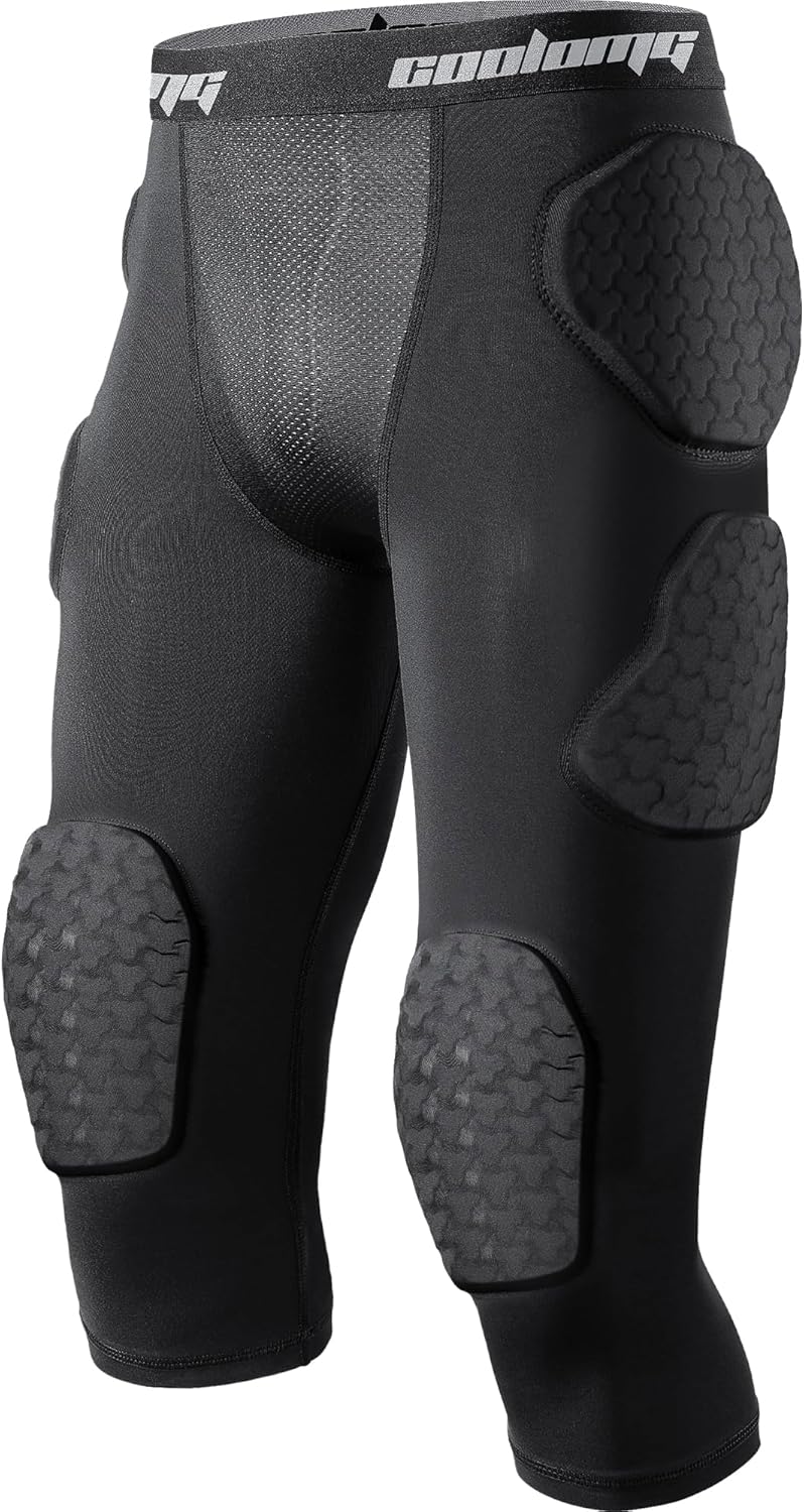 COOLOMG Youth Boys 7 Pad Football Girdle for Maximum Protection
