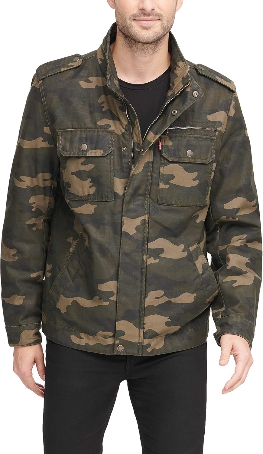 Levi's Washed Cotton Military Jacket for Men - Stylish & Durable