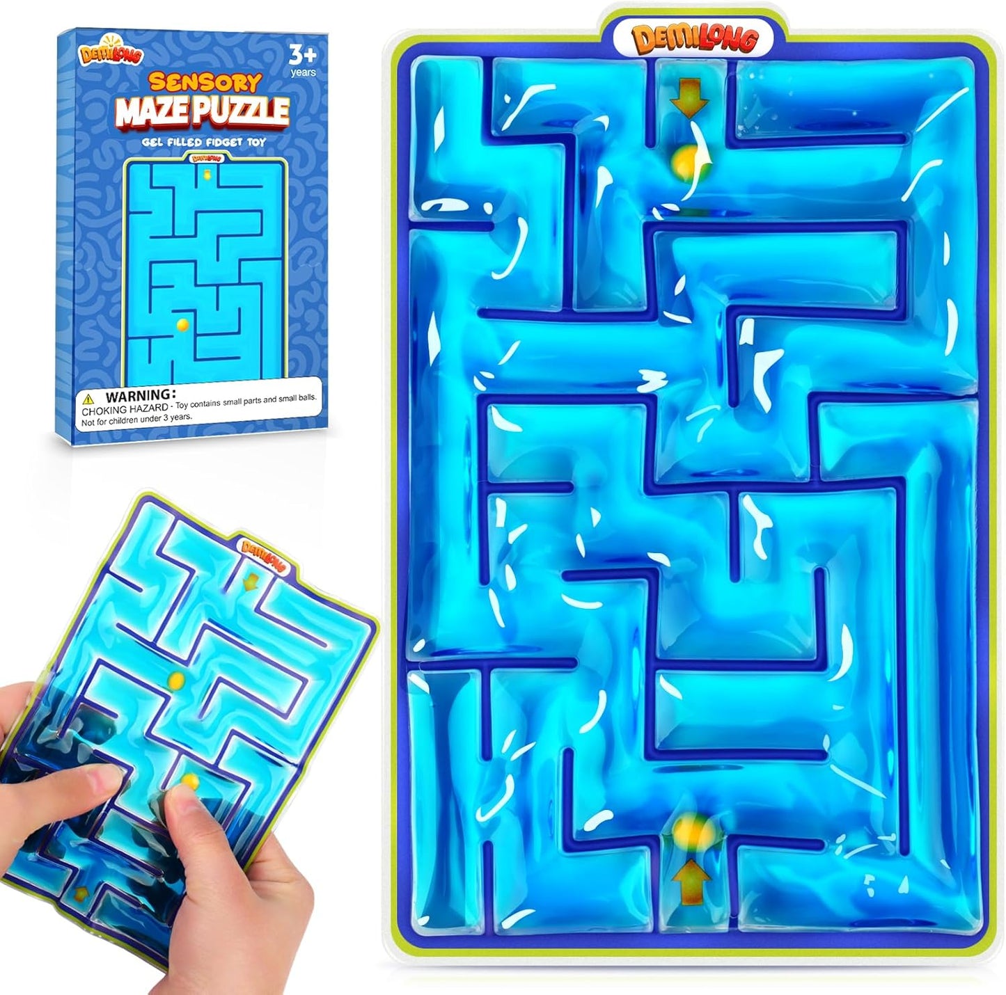 Gel-Filled Fidget Maze - Calming Sensory Toy for Kids