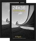 24x36 Poster Frame 2 Pack Black - Classic Wall Poster Frames