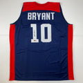 Facsimile Autographed Kobe Bryant Team USA Blue Reprint Jersey XL