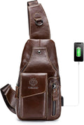 LUKZIJAES Genuine Leather Sling Bag for Men - Stylish & Functional