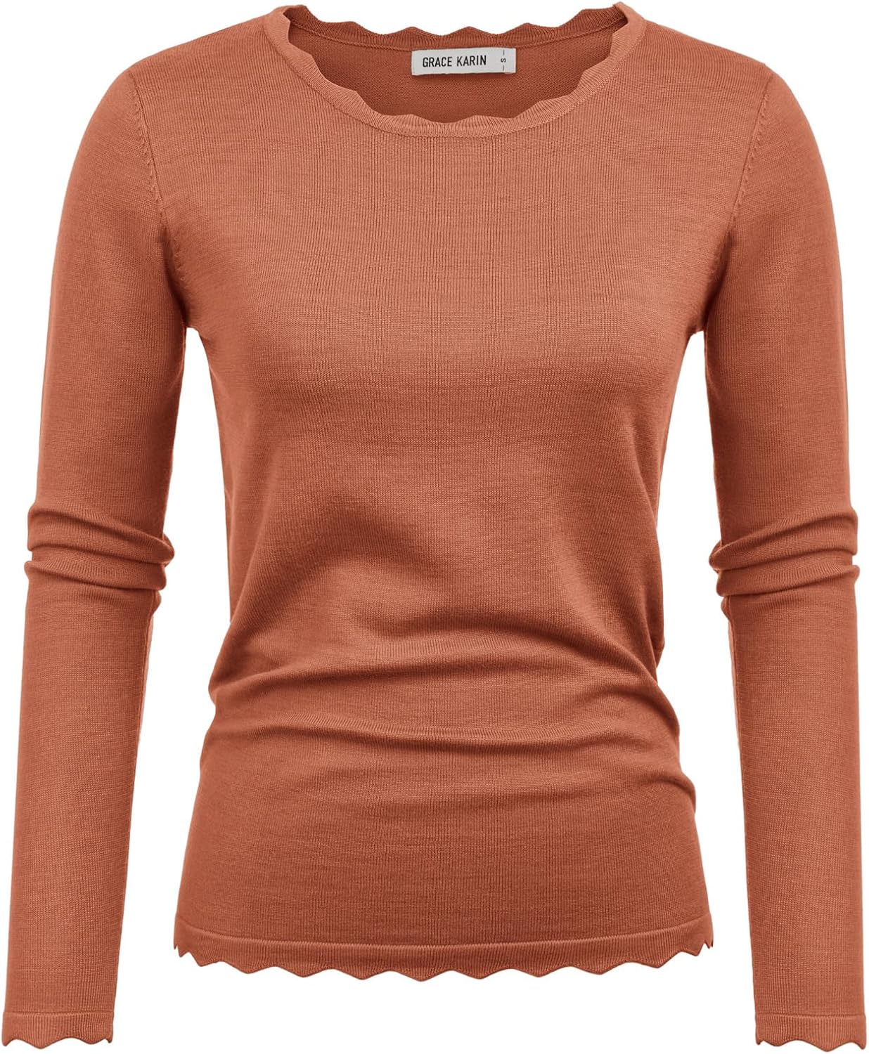 High Stretchy Long Sleeve Pullover Sweater Blouse for Women