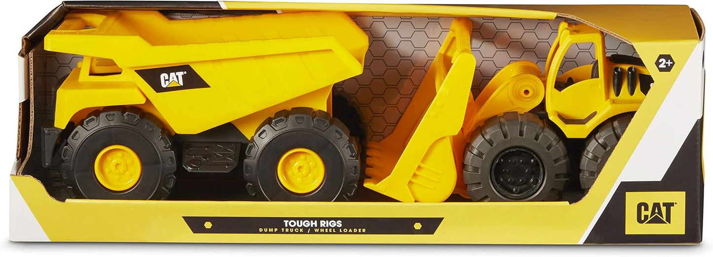 CAT Construction Toys 15 Inch Dump Truck & Loader Set for Kids