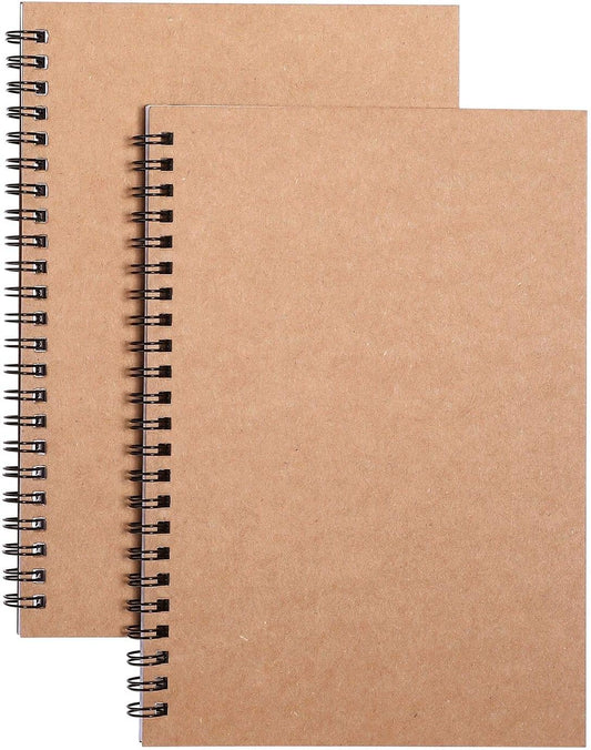 Compact Spiral College Ruled Notebooks, 100 Pages, 8.4 x 5.7, Set of 2 - DENSET