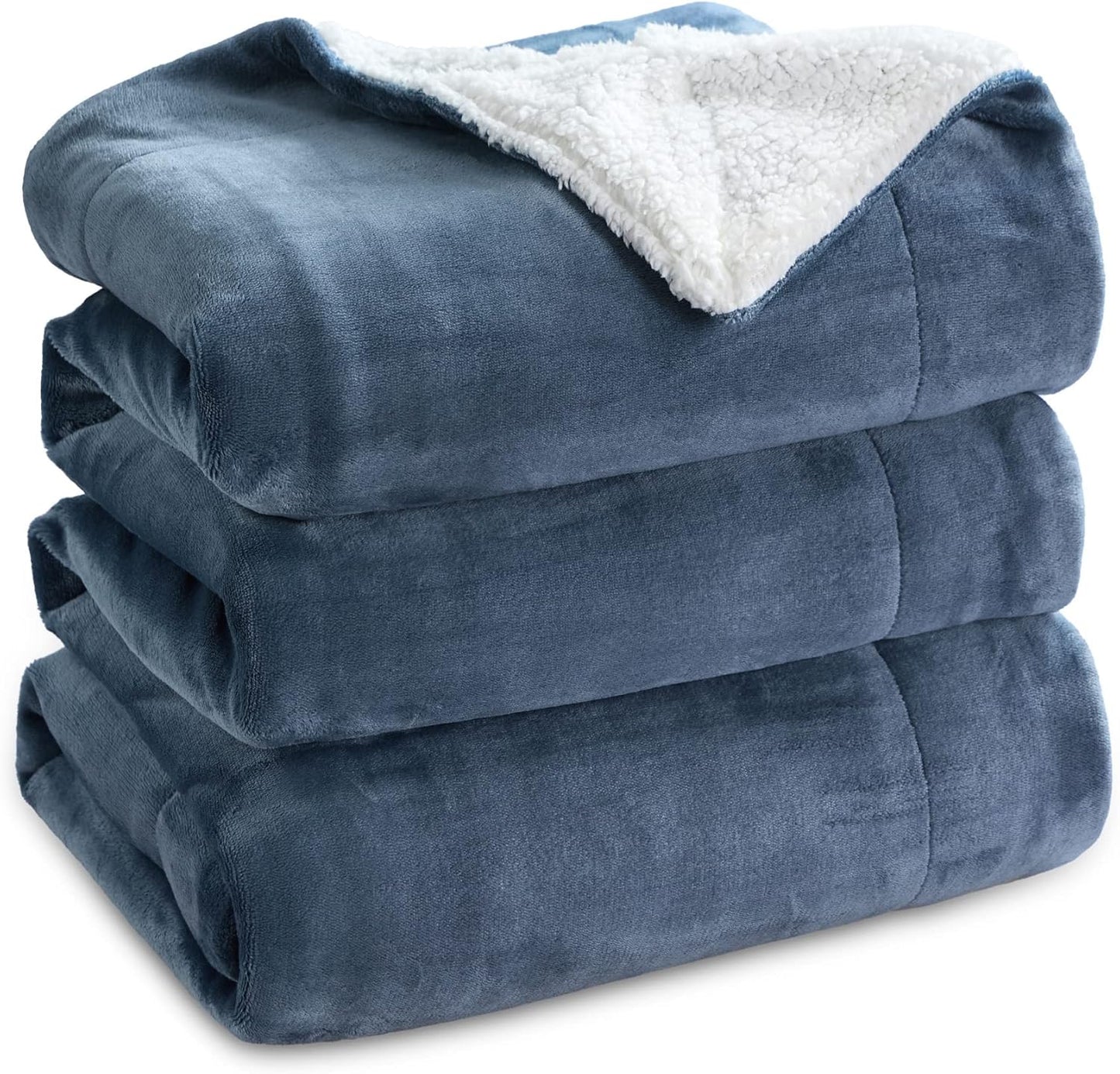 Bedsure GentleSoft Sherpa Fleece King Size Blanket for Winter