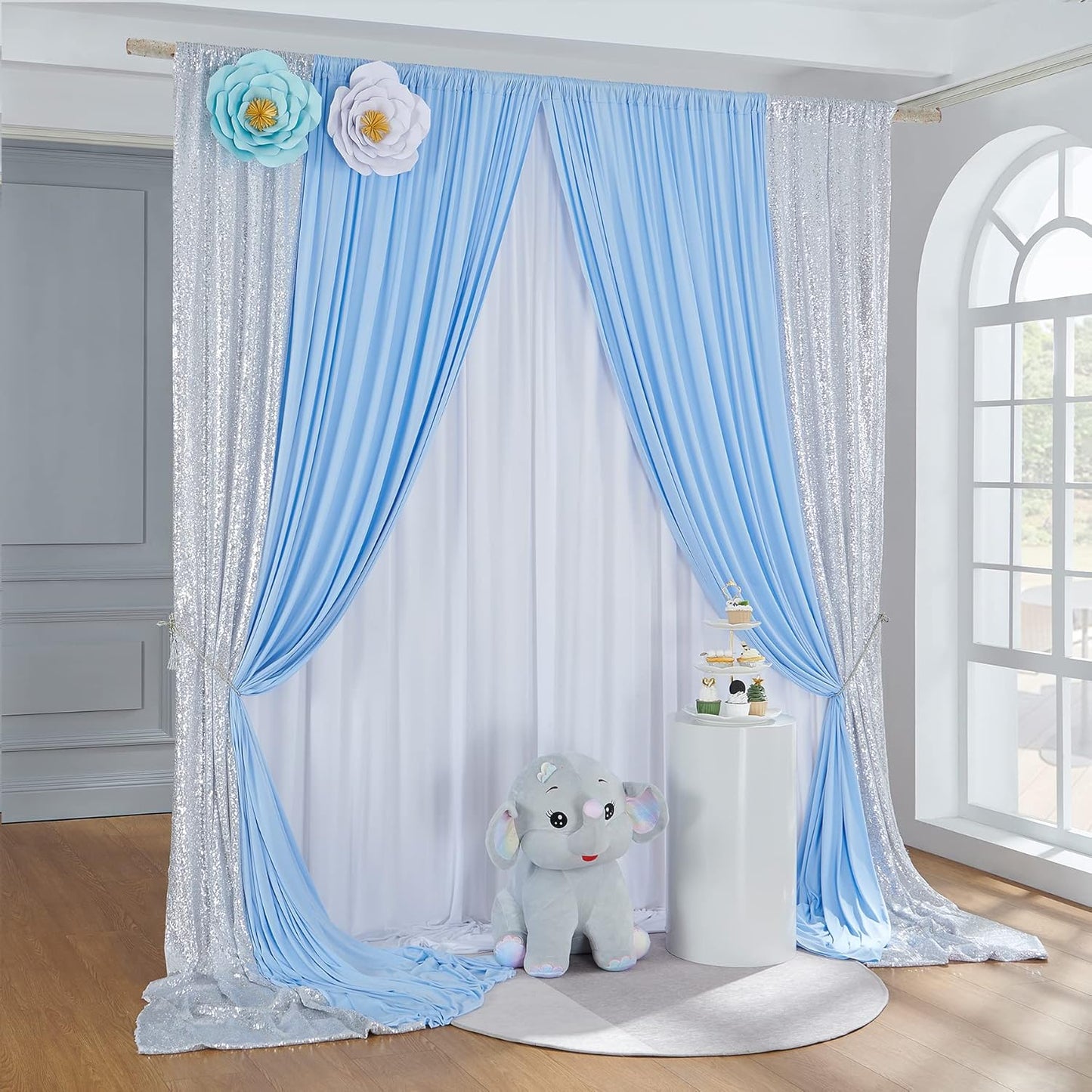 Ultimate Party Backdrop Set - Wrinkle-free & Sparkling!