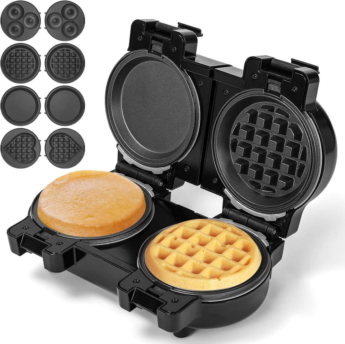 Mini Waffles Maker with 8 Plates for Delicious Breakfast Treats