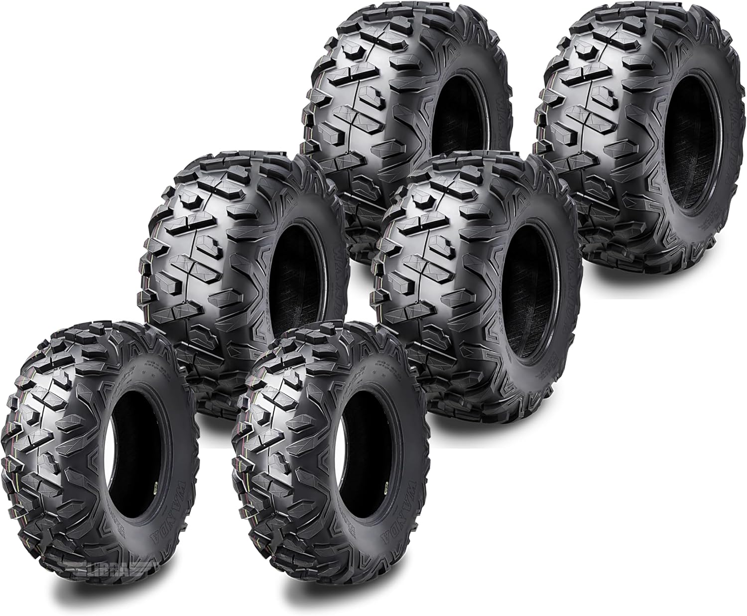WANDA Set 6 All Terrain ATV Tires for Superior Traction and Ride