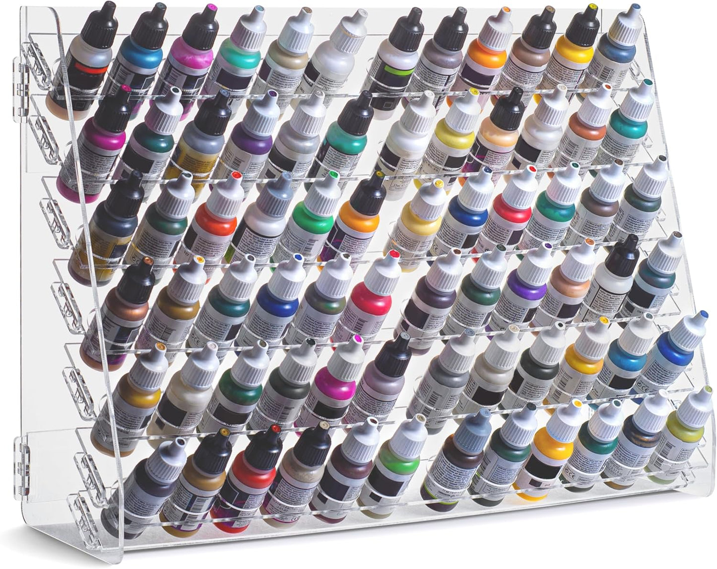 Acrylic Paint Holder for Vallejo Bottles - 72 Holes Design