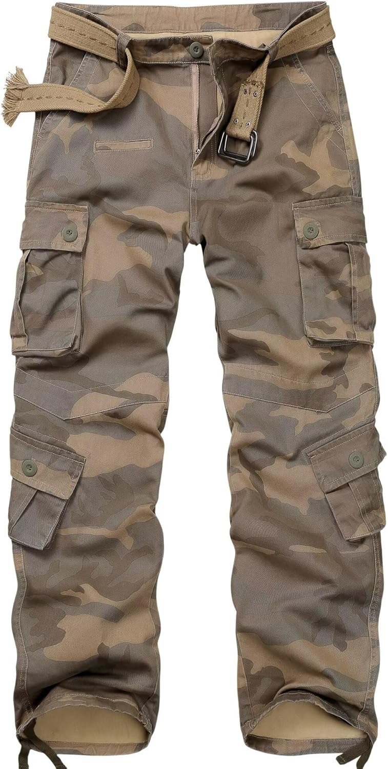 Men's Cargo Pants for Outdoor Adventures with Multi Pockets