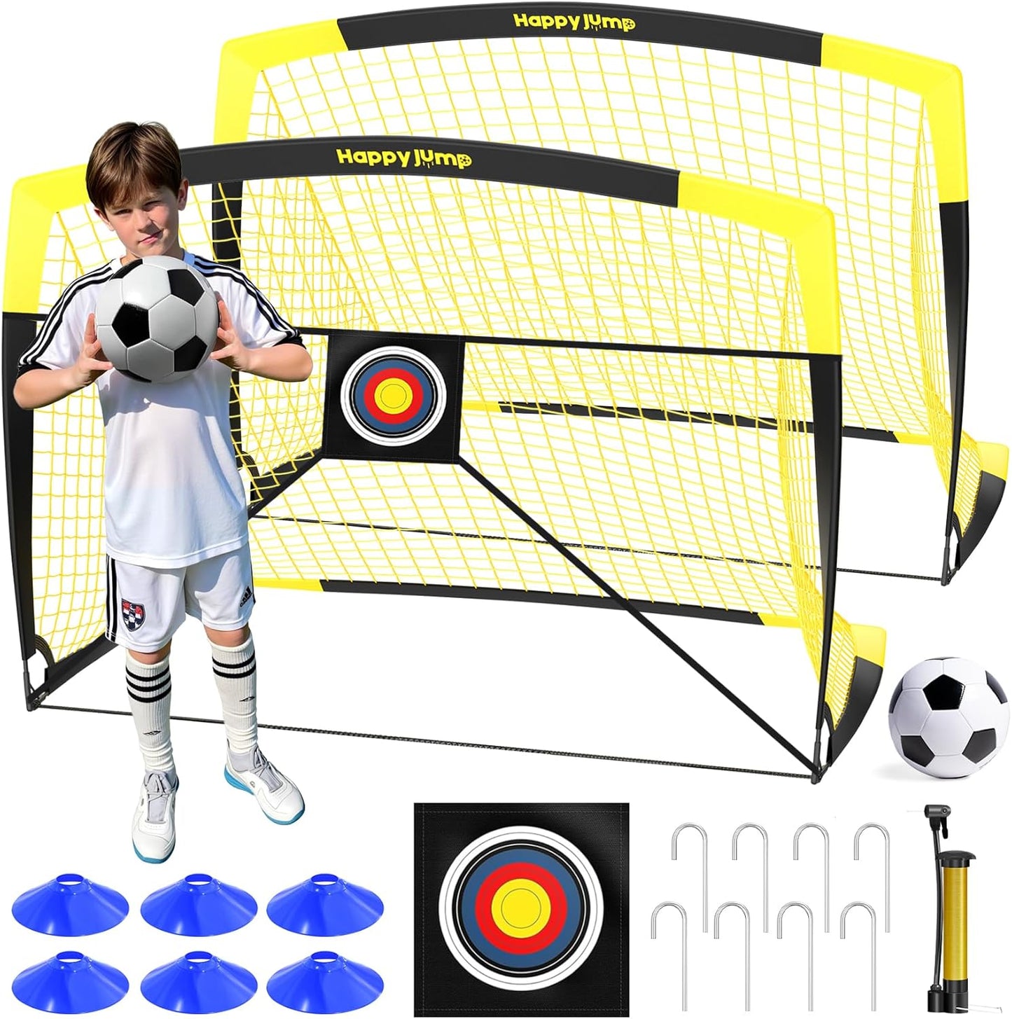 Soccer Goal Pop Up Foldable Soccer Net for Backyard Training