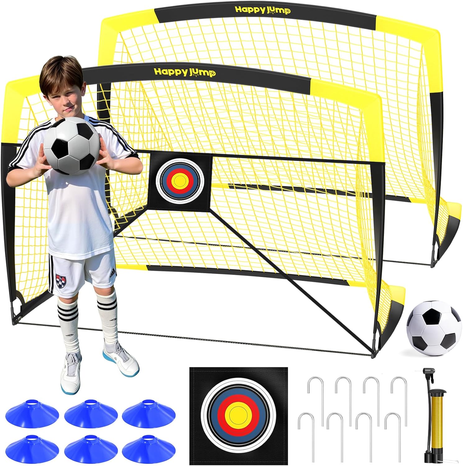 Soccer Goal Pop Up Foldable Soccer Net for Backyard Training