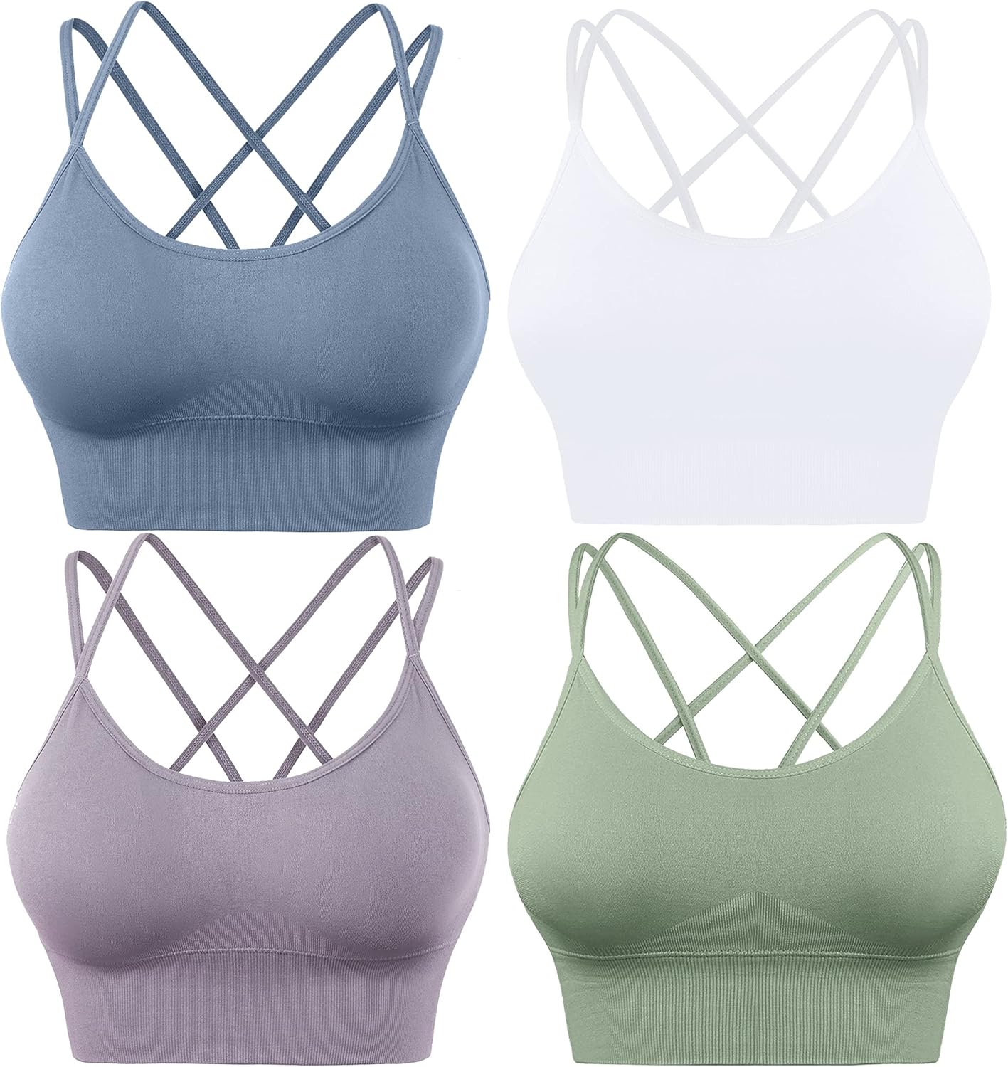 Evcute Cross Back Sport Bras for Yoga and Workout Fitness