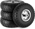 4.10/3.50-4 Tire and Wheel Set 10in Solid Flat Free - Durable