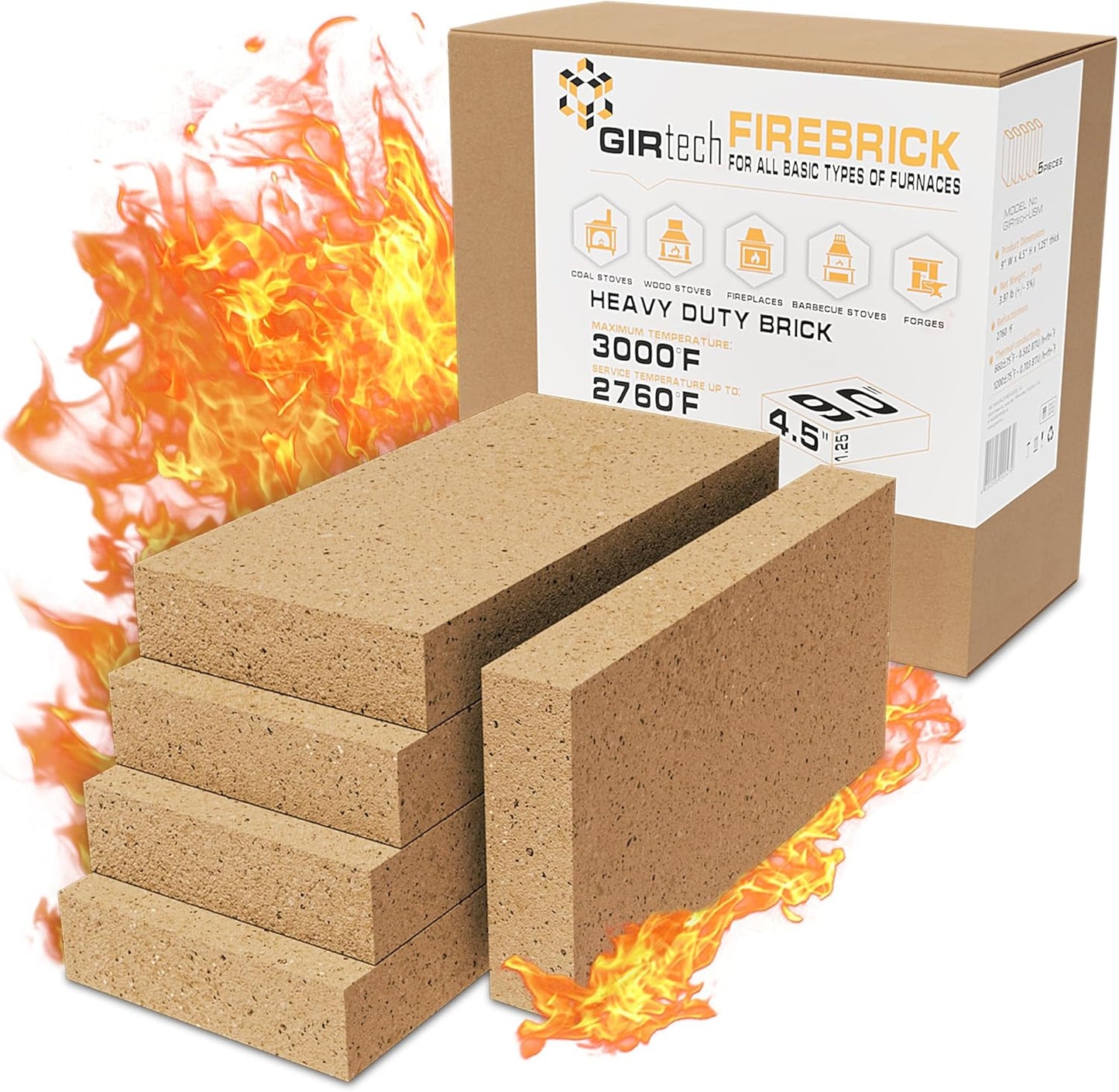 USM-5 Heavy Duty Firebricks for Efficient Heating Solutions