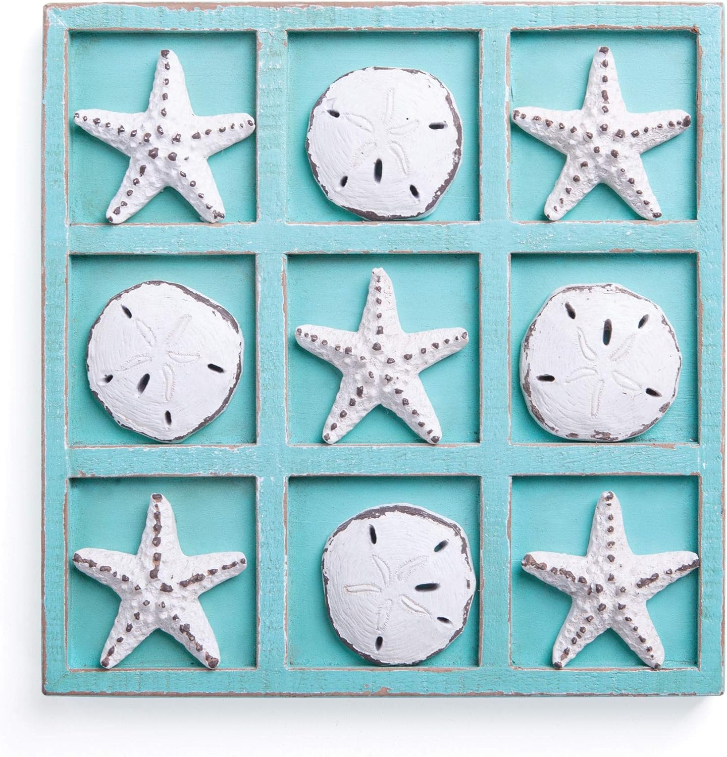 NIKKY HOME Beach Tic Tac Toe Game for Coastal Decor Fun
