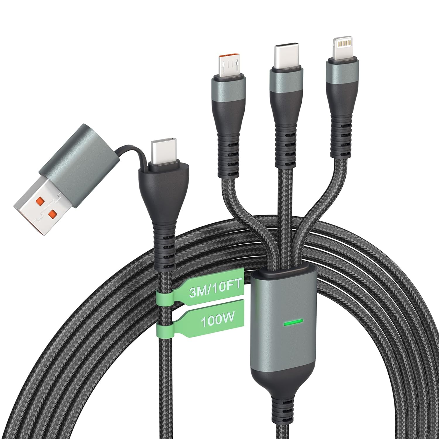 Pubiohs 100W 3-in-1 Fast Charge Cable