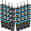 Video Game Party Plastic Cups 32 Pcs 24 oz - Reusable Party Cups