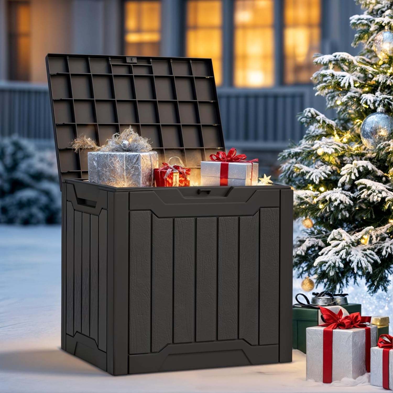 YITAHOME 31 Gallon Resin Deck Box for Outdoor Storage Needs