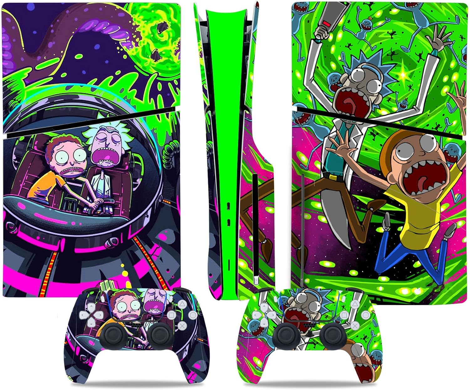 PS5 Slim Skin Gift Set - Anime Green Decal