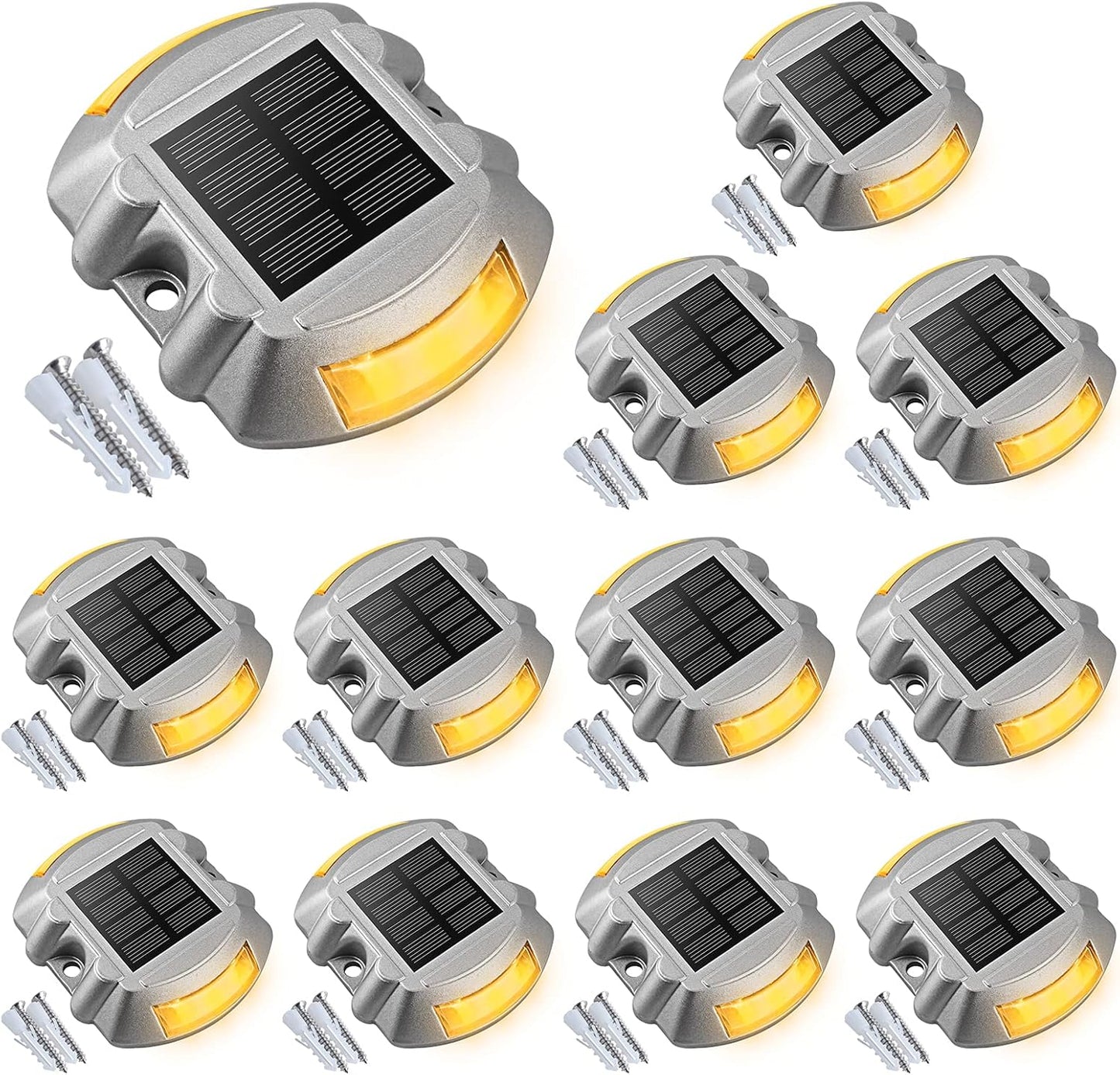 VOLISUN Solar Deck Lights for Driveway and Garden Pathway