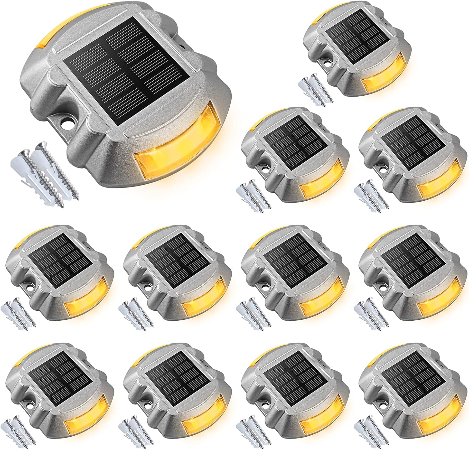 VOLISUN Solar Deck Lights for Driveway and Garden Pathway