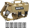 Mesh Dog Harness with 10 Patches for Large Service Dogs - Breathable
