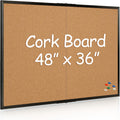 Board2by Cork Board Bulletin Board 36 x 48 - Large Foldable Cork