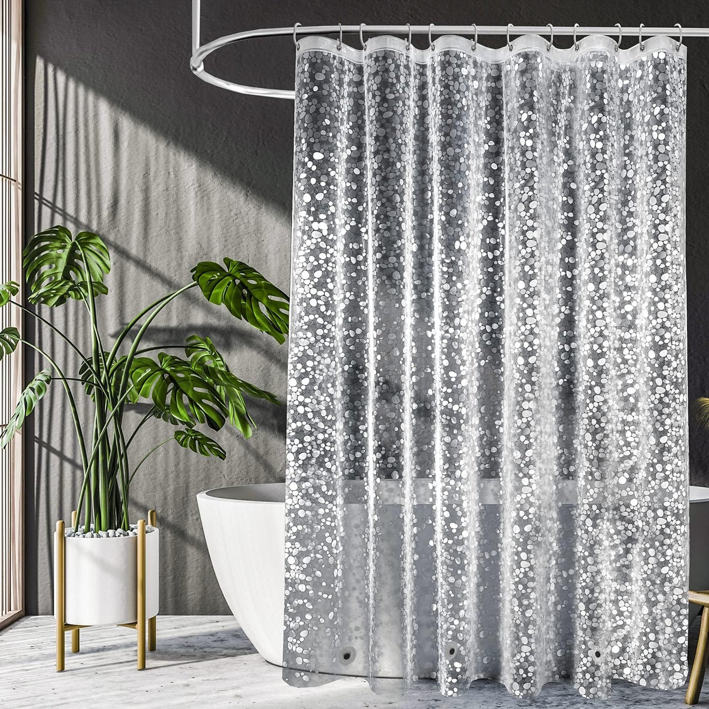 Water Repellent Clear Shower Curtain by UFRIDAY