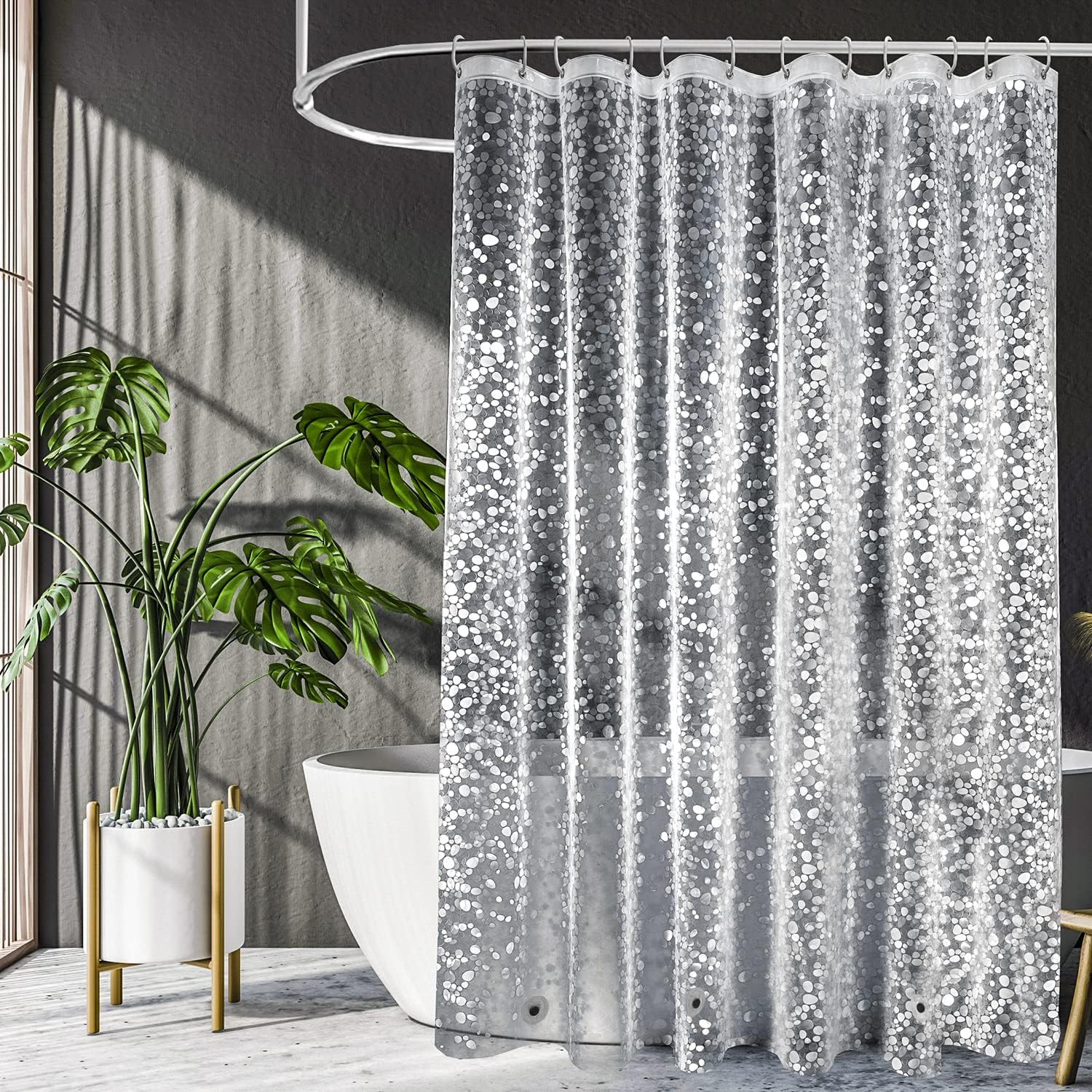 Water Repellent Clear Shower Curtain by UFRIDAY