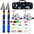 Telescopic Fishing Rod Reel Combo 2PCS 6.89FT - Compact Travel Kit