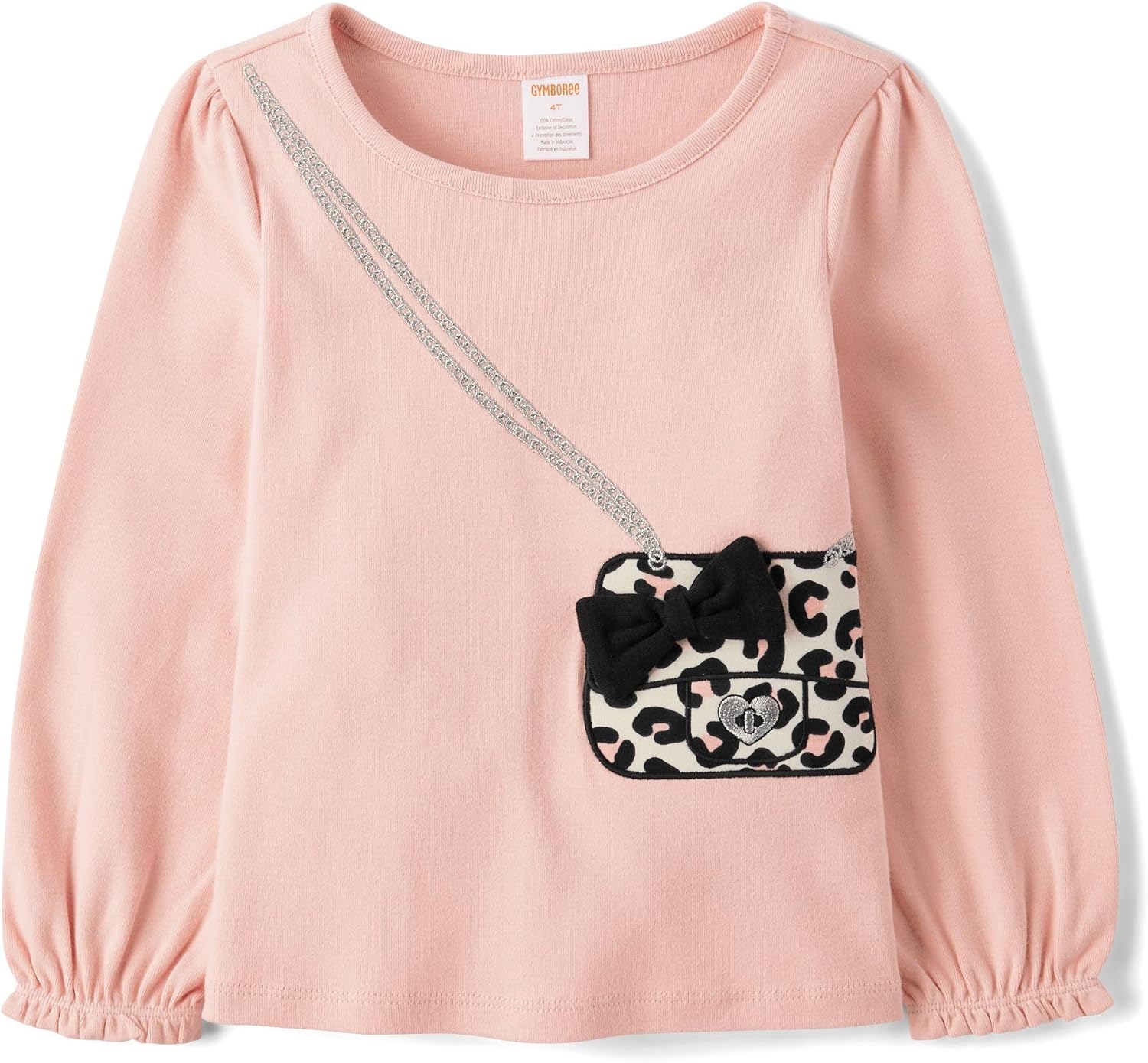 Gymboree Girls' and Toddler Embroidered Graphic Long Sleeve T-Shirts